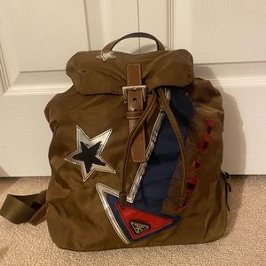 Nylon Brown Prada Backpack